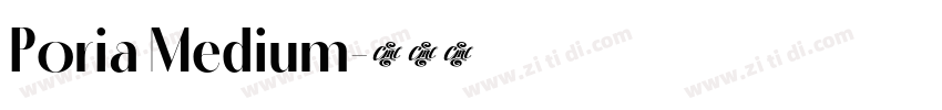 Poria Medium字体转换